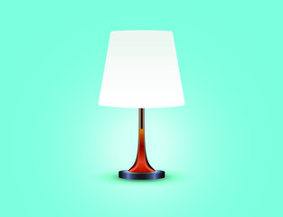 vector illustration of a table lamp