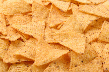 Mexican nacho chips background