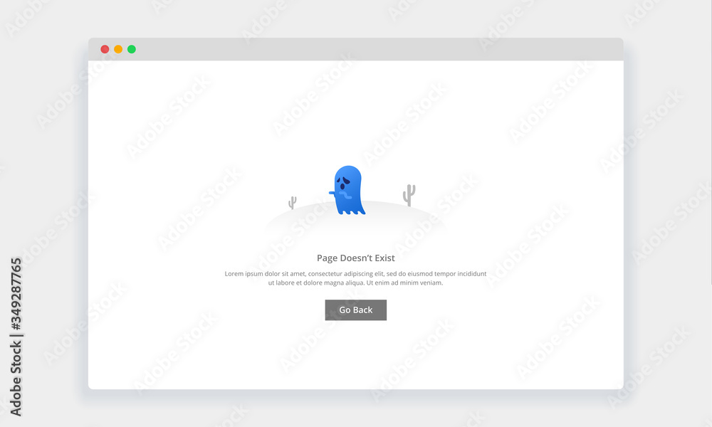 Wall mural modern flat design concept of ghost, page doesn't exist for website and mobile website. empty states