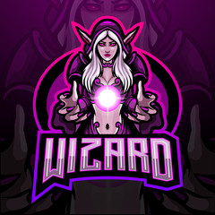 Wizard esport logo mascot design