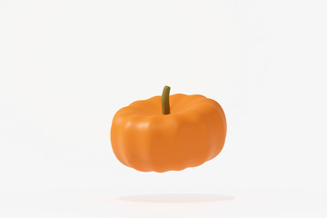 A pumpkin 3d illustration render on white background. 