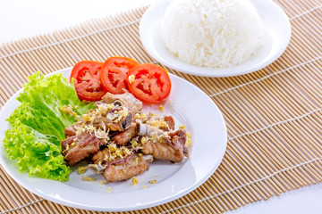 Fried pork with rice