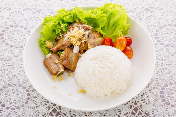 Fried pork with rice