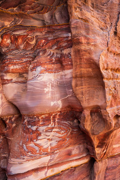 Roccia rossa a Petra, Giordania