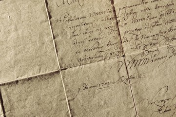 Old document in Latin and Polish – AD 1707 – nice calligraphy. Stary dokument po łacinie i po polsku – 1707 rok – ładna kaligrafia.

