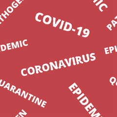 Coronavirus seamless pattern. 2019-nCoV. Covid-19. Epidemy background, texture. Vector illustration.