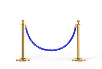 Rope fencing isolated on a white background. 3d illustration