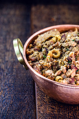 Brazilian beans called tropeiro mineiro beans, typical Brazilian food.