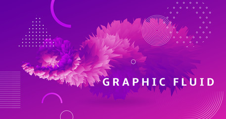 Pink Abstract Wave Background. 3d Gradient 