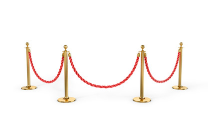 Rope fencing isolated on a white background. 3d illustration © vipman4