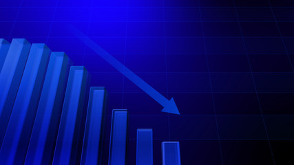 Business Economy Data Graph finance Chart Bar Growth Success 3D illustration background.