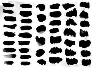 Brush strokes with watercolor paint