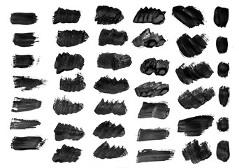 Brush strokes with watercolor paint