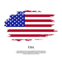 flag of USA painted with grunge brush isolated on white background