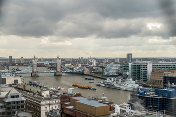 Aerial view of the Tower Bridge