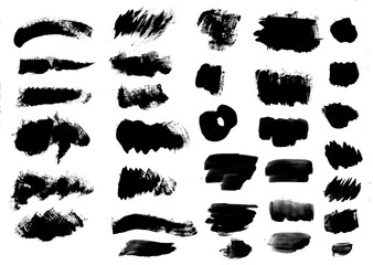 Brush strokes with watercolor paint