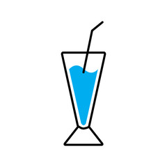Drinking Glass Water Icon Design Vector Template