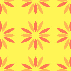 Geometric floral seamless pattern. Abstract ornament background.
