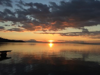 Fototapeta premium Sunset on Lake Trasimeno (Italy)