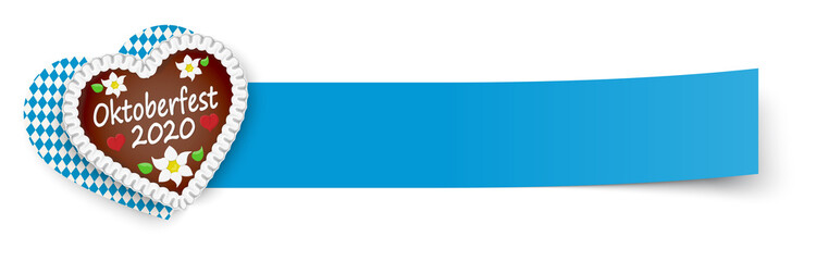 blue sticky paper with gingerbread heart Oktoberfest 2020