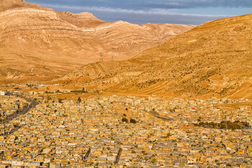 View of the Shiraz city from the surrounding hills. Iran