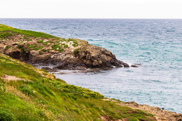 Cape Katiki Point. Stony shores of the South Island. New Zealand