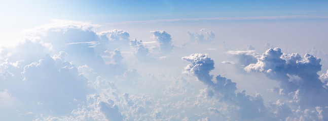 Panorama of a blue sky - obrazy, fototapety, plakaty