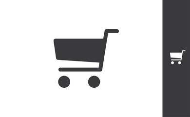 Vector Shopping Cart, online commerce symbol. Internet buy pictogram.