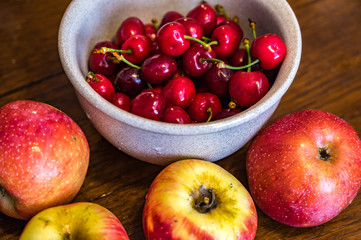 Pommes et cerises