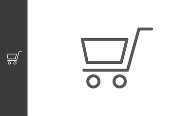 Vector Shopping Cart, online commerce symbol. Internet buy pictogram.