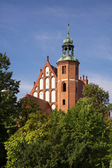 Fototapeta na wymiar Church of Holiest Heart of Jesus in Zary. Poland