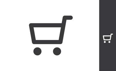 Vector Shopping Cart, online commerce symbol. Internet buy pictogram.