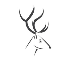 Deer logo design vector illustration. on white background. symbol. icon. Wild Animals