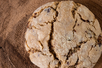 Homemade traditional cookies with chocolate. 