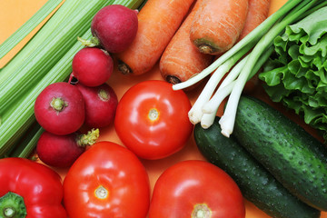 fresh vegetables on the table. healthy food