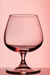 Snifter on the table pantone Coral Pink
