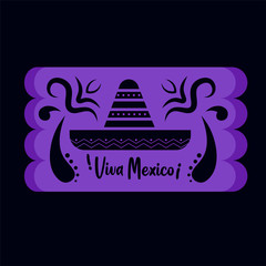 Isolated mexican decorative garland