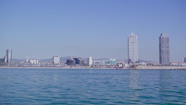 The Mediterranean Sea in Barcelona's best Skyline HD