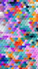 Abstract Colorful Geometrical Artwork,Abstract Graphical Art Background Texture,Modern Conceptual Art,Synthwave Aesthetic Poster Print,3D Rendering