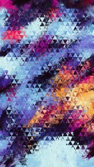 Abstract Colorful Geometrical Artwork,Abstract Graphical Art Background Texture,Modern Conceptual Art,Synthwave Aesthetic Poster Print,3D Rendering