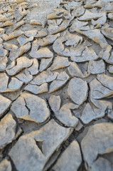 The soil broke after flooding in the evening.