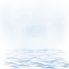 Abstract background in the form of water and sky in blue tones