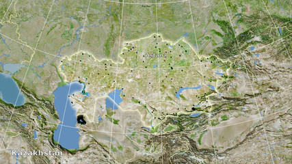 Kazakhstan, satellite A - composition