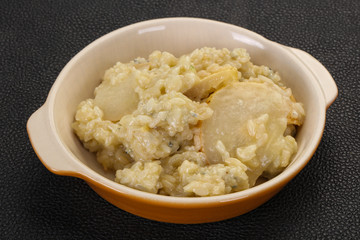 Risotto with pear and gorgonzola