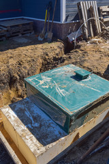 installation of a septic tank in the construction of a private house