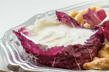 Appetizer of dairy products from Puglia Italy