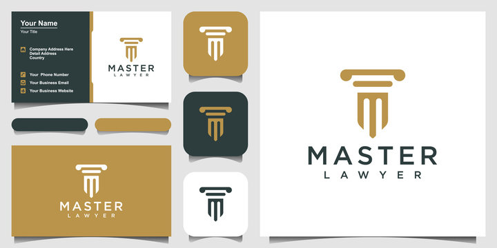 pillars logo icon designs vector.logo design and business card