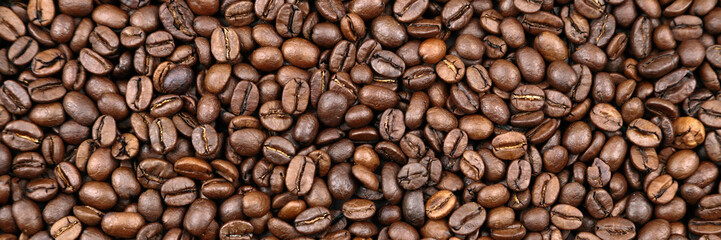 Roasted coffee beans background