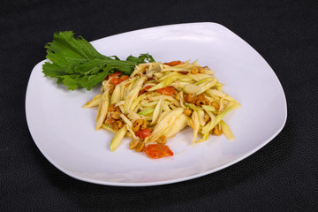 Green mango salad with seafood