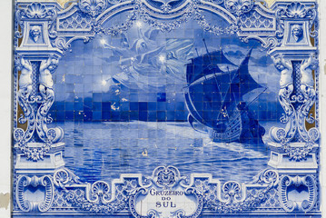 azulejos panel in Lisbon